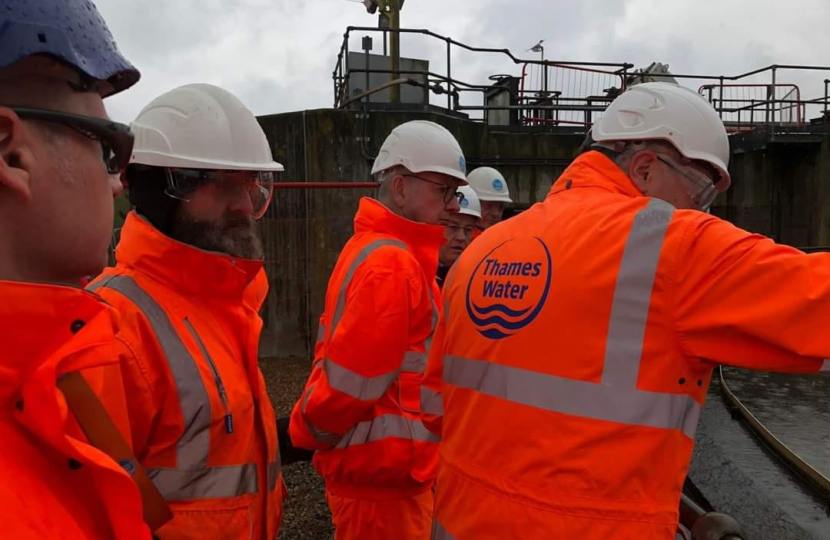 Michael Gove at Camberley Sewage Works