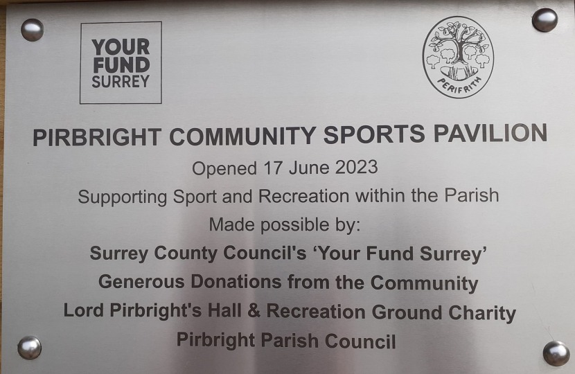 Pictured, the opening event at the new Pirbright Community Sports Pavilion