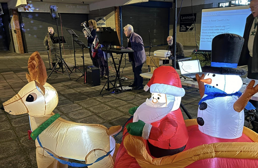 Pictured, the Christmas Carols session in Dean Parade