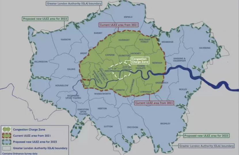 Proposed area for ULEZ expansion