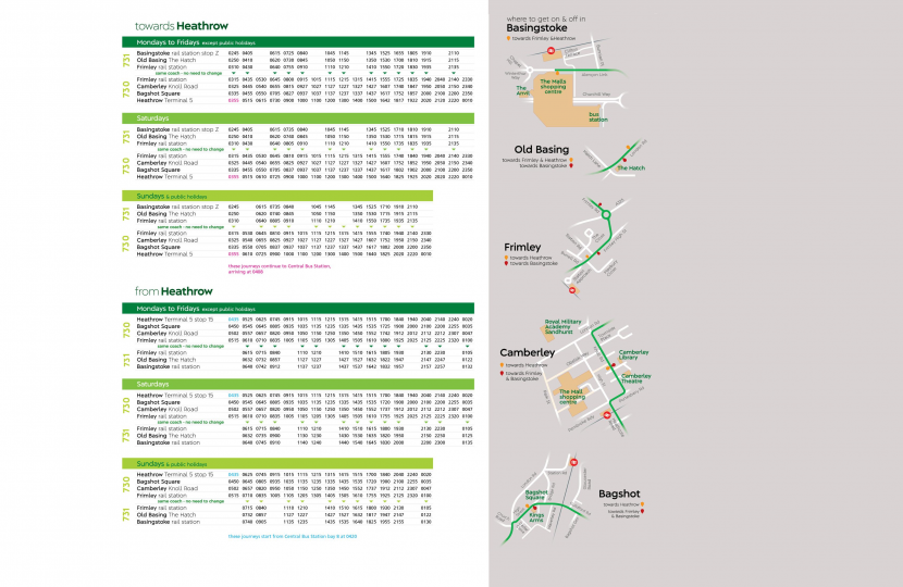 New bus timetable
