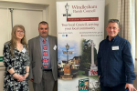 Pictured, Cllr Valerie White, Cllr Mark Gordon and Cllr Andrew Will (Windlesham Parish Council)