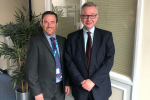 Pictured, Michael Gove MP with Neil Dardis, Chief Executive of Frimley Health NHS Foundation Trust