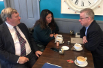 Pictured, Michael with Cllr Katia Malcaus Cooper and Cllr Michael Gove
