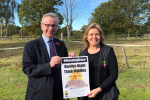 Pictured, Michael Gove MP with Anne Brummer from the Harper Asprey Wildlife Rescue